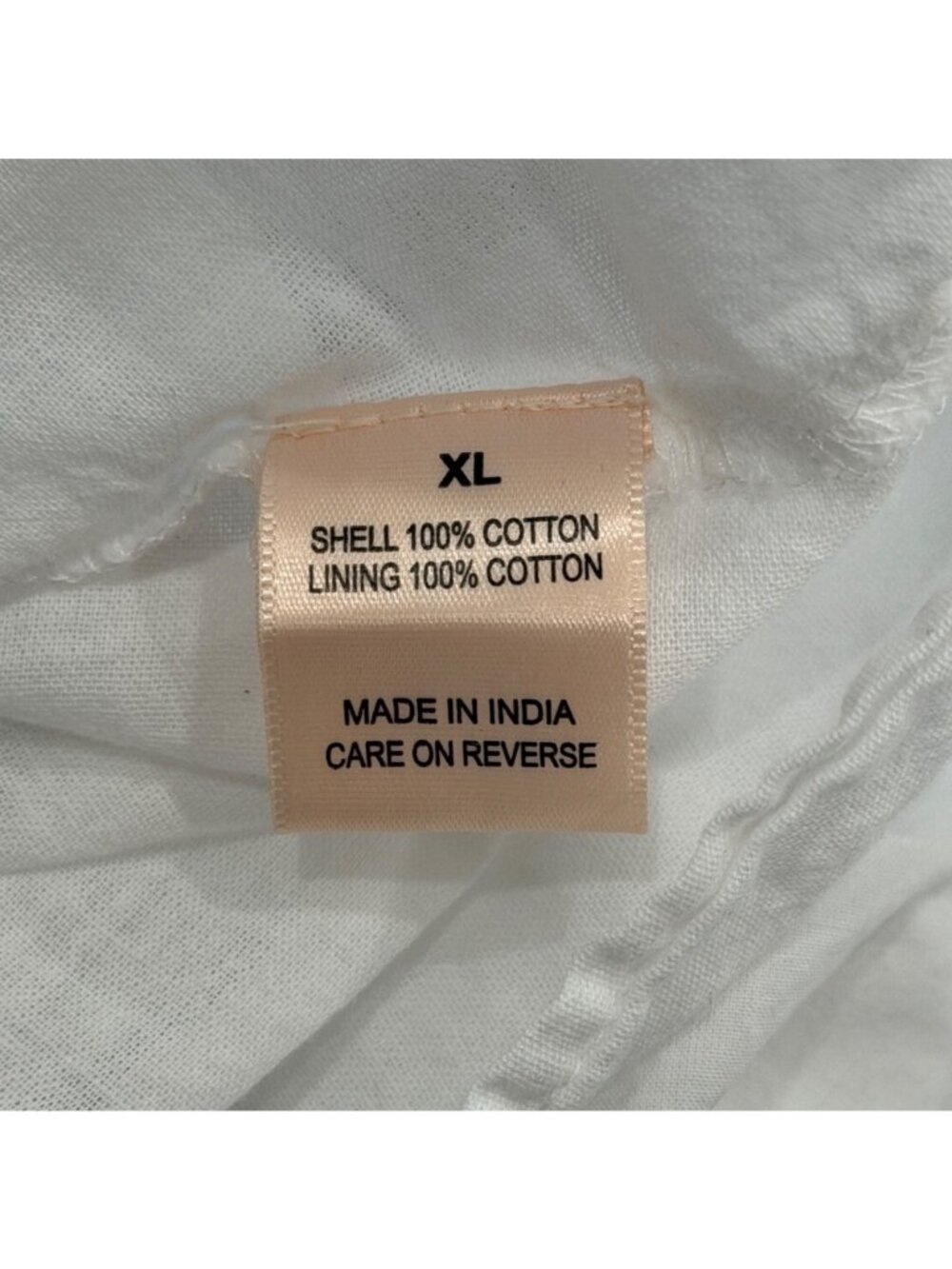 Dizzy Lizzy Womens XL Midi Dress White Cotton Puff-Sleeves Cottagecore Milk-Maid - Picture 7 of 8